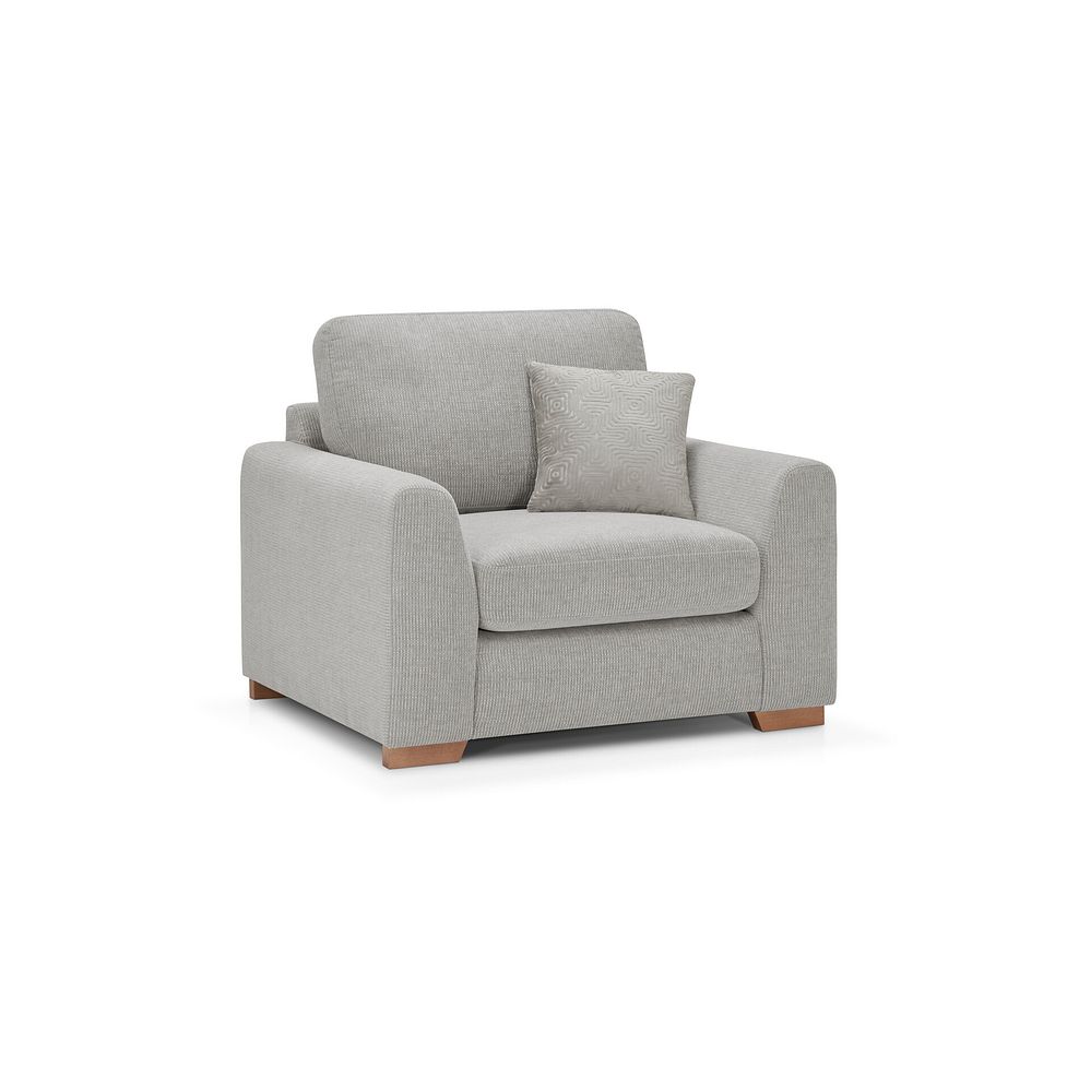 Ludlow Armchair in Ceriale Silver Fabric with Dove Scatter Cushion 1