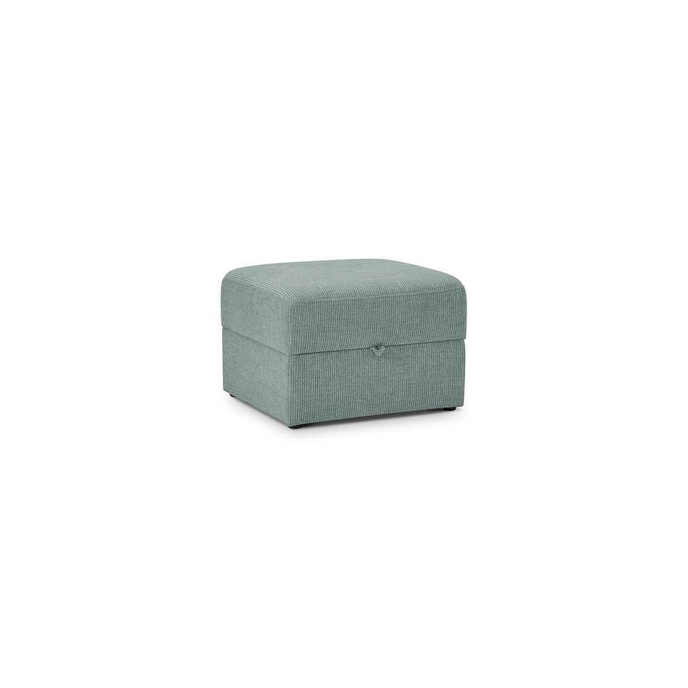 Ludlow Storage Footstool in Ceriale Aqua Fabric 1