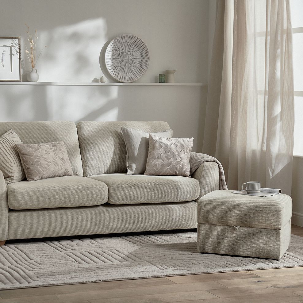 Ludlow Storage Footstool in Ceriale Biscuit Fabric 3