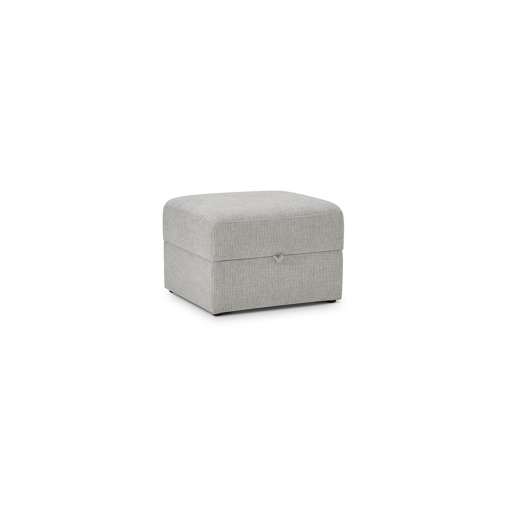 Ludlow Storage Footstool in Ceriale Silver Fabric 1