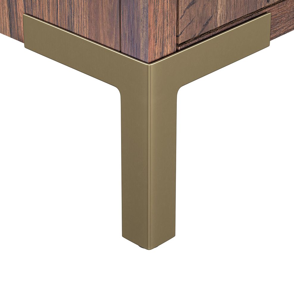 Madison Solid Hardwood and Metal 2 Drawer Bedside Table 6