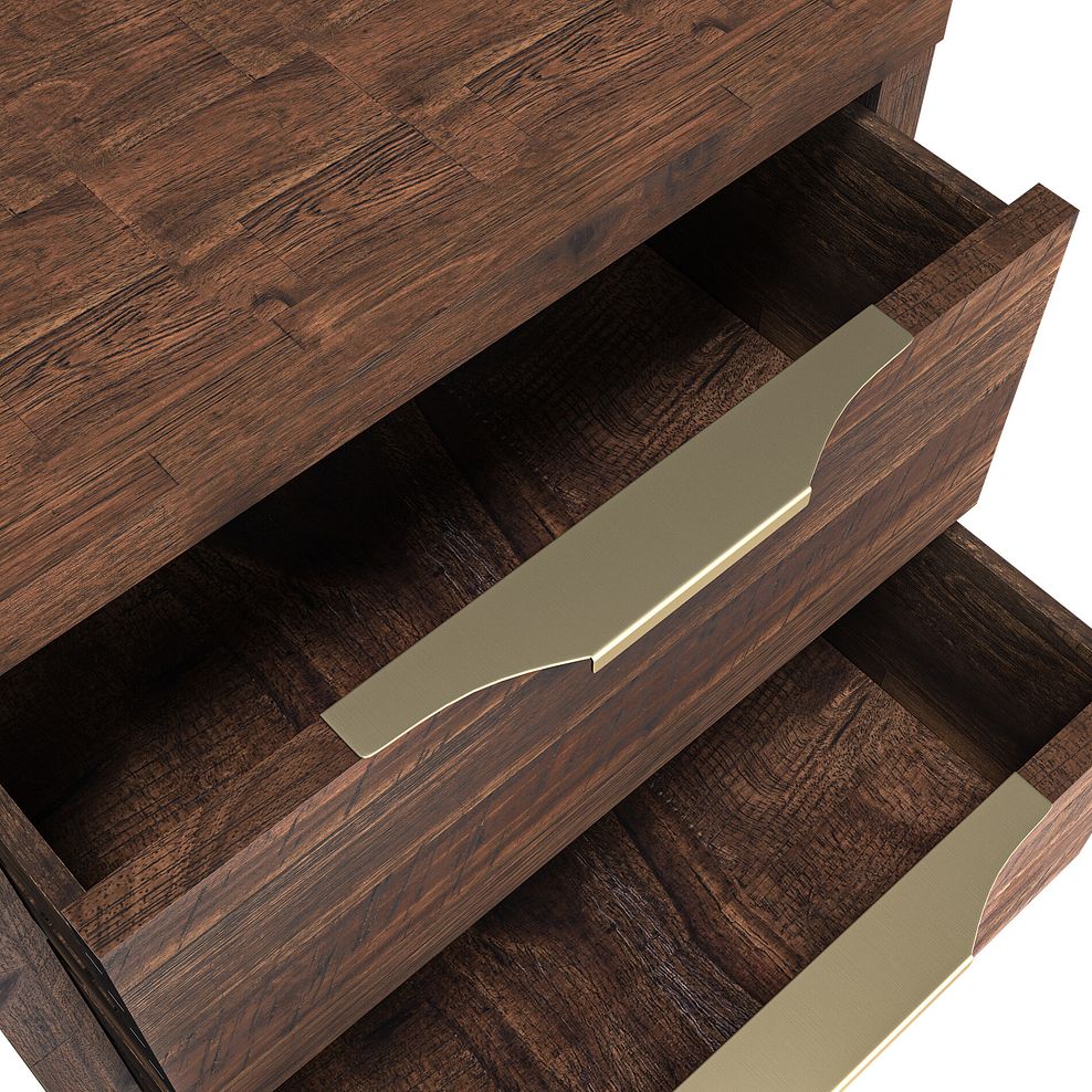Madison Solid Hardwood and Metal 2 Drawer Bedside Table 9
