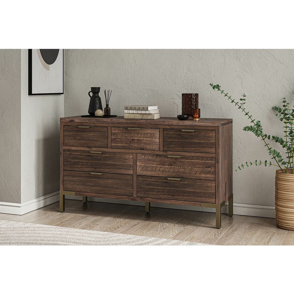Madison Solid Hardwood and Metal 3+4 Chest of Drawers 2