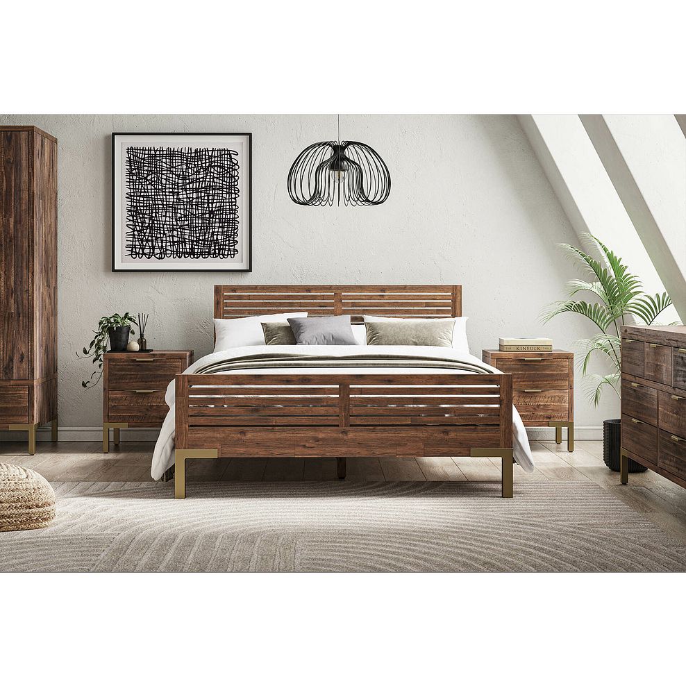 Madison  Solid Hardwood and Metal King-Size Bed 1