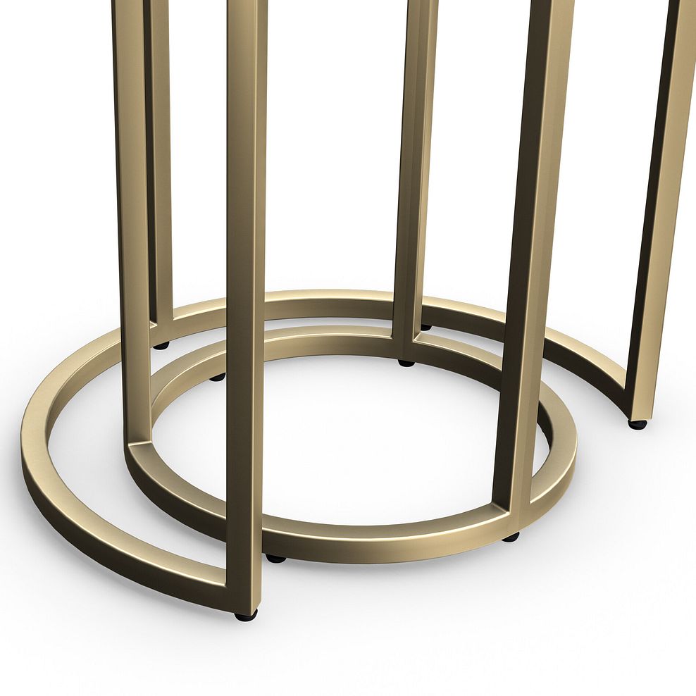 Madison Solid Hardwood and Metal Nesting Side Tables Thumbnail 4