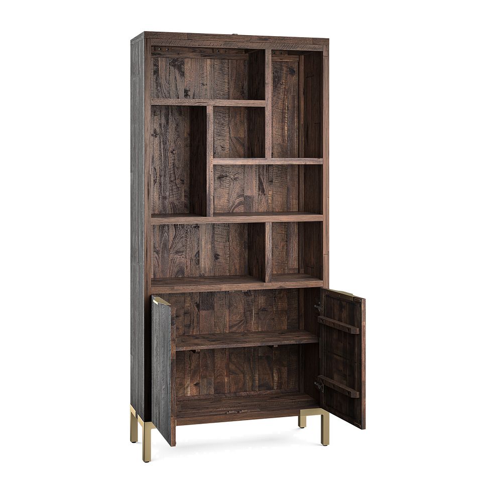 Madison Solid Hardwood and Metal Tall Bookcase 5