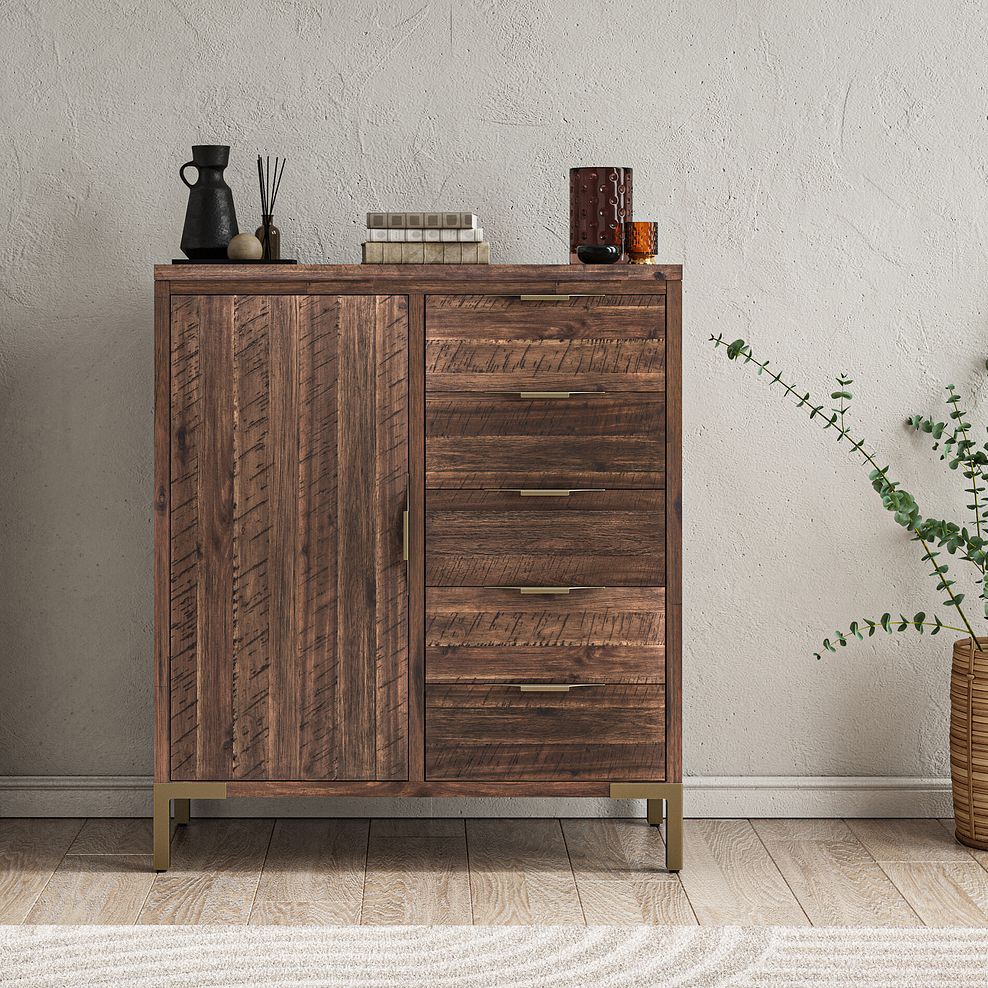 Madison Solid Hardwood and Metal Wideboy 1