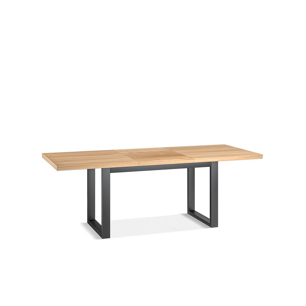 Maine Natural Solid Oak & Metal Extending Dining Table 160-220cm 4