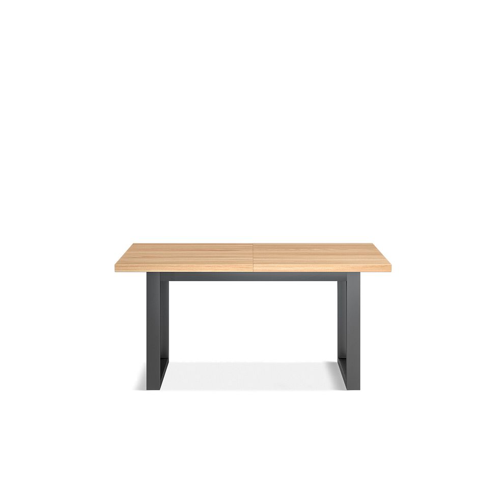Maine Natural Solid Oak & Metal Extending Dining Table 160-220cm 5