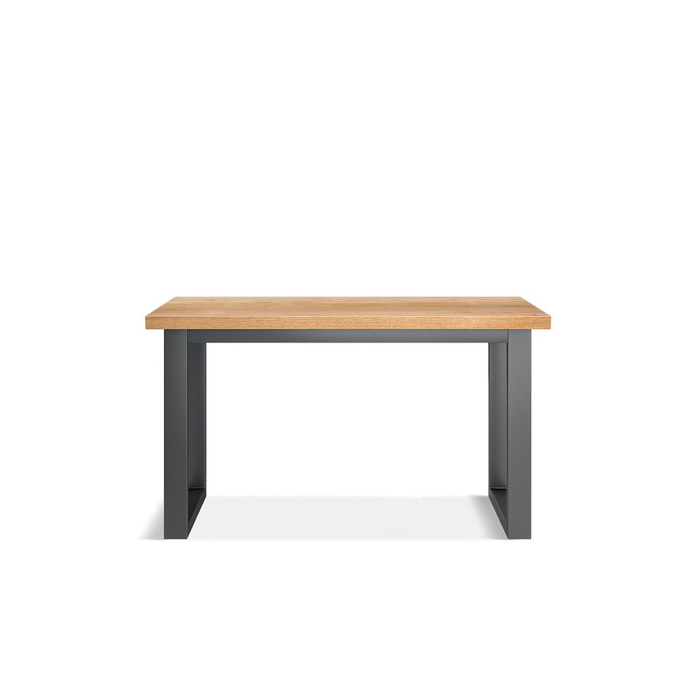 Maine Natural Solid Oak & Metal Fixed Dining Table 130cm 4