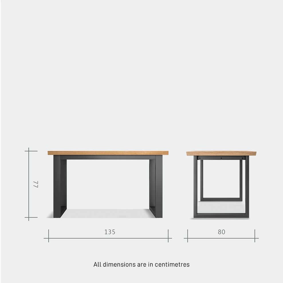 Maine Fixed Dining Table 130cm + 2 Maine Benches 100cm + 2 Mason Chairs in Vintage Tan Leather-Look 10
