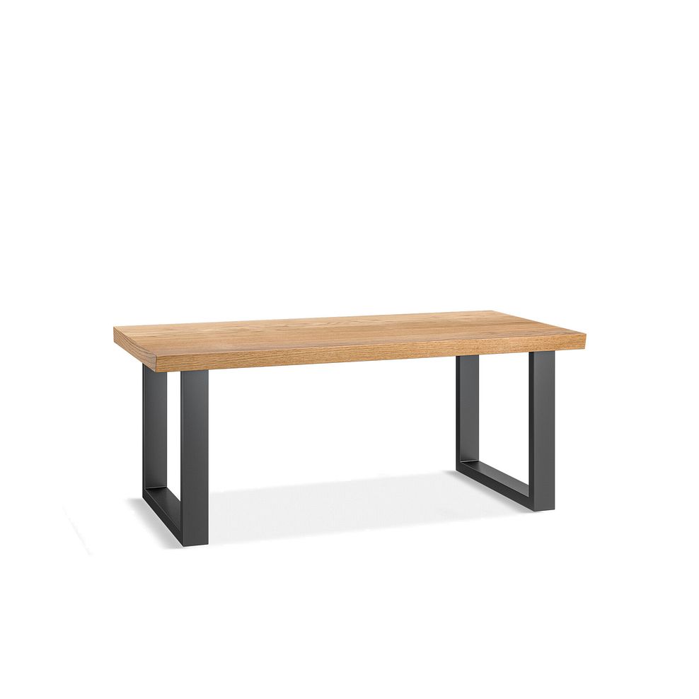 Maine Natural Solid Oak & Metal Coffee Table 3