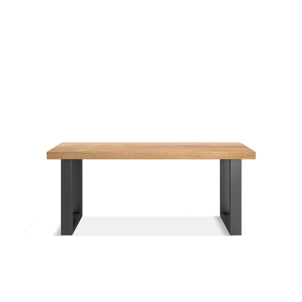 Maine Natural Solid Oak & Metal Coffee Table 4