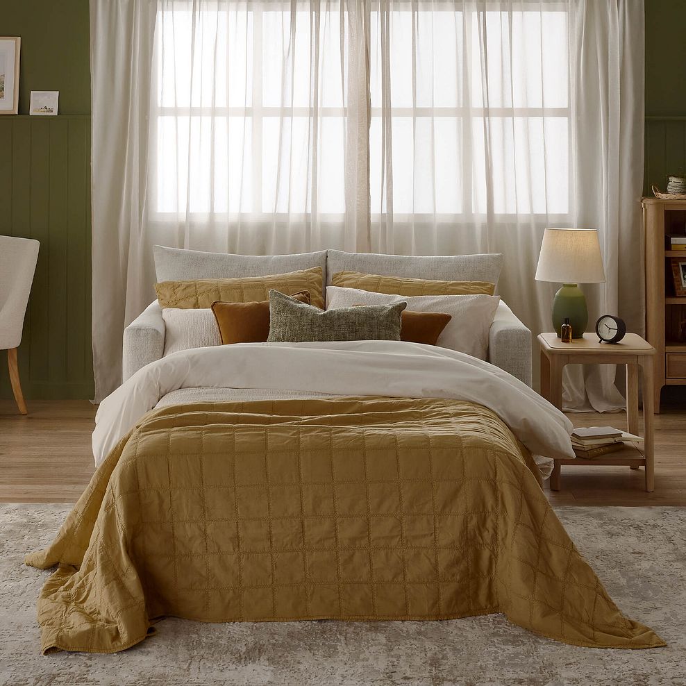Malvern 2 Seater Sofa Bed in Beige fabric 2
