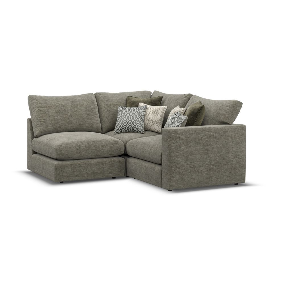 Malvern 3 Seat Right Hand Modular Corner Sofa in Olive Green fabric - Group 7 2