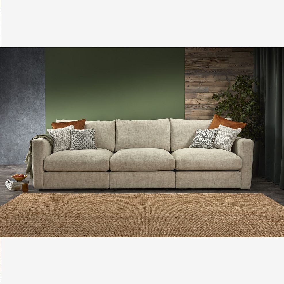 Malvern 3 Seater Modular Sofa in Beige fabric - Group 9 1
