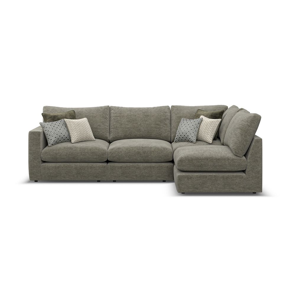 Malvern 4 Seat Left Hand Modular Corner Sofa in Olive Green fabric - Group 4 1