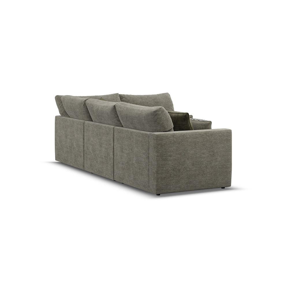 Malvern 4 Seat Left Hand Modular Corner Sofa in Olive Green fabric - Group 4 3
