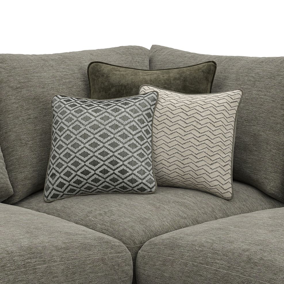 Malvern 4 Seat Right Hand Modular Corner Sofa in Olive Green fabric - Group 5 7