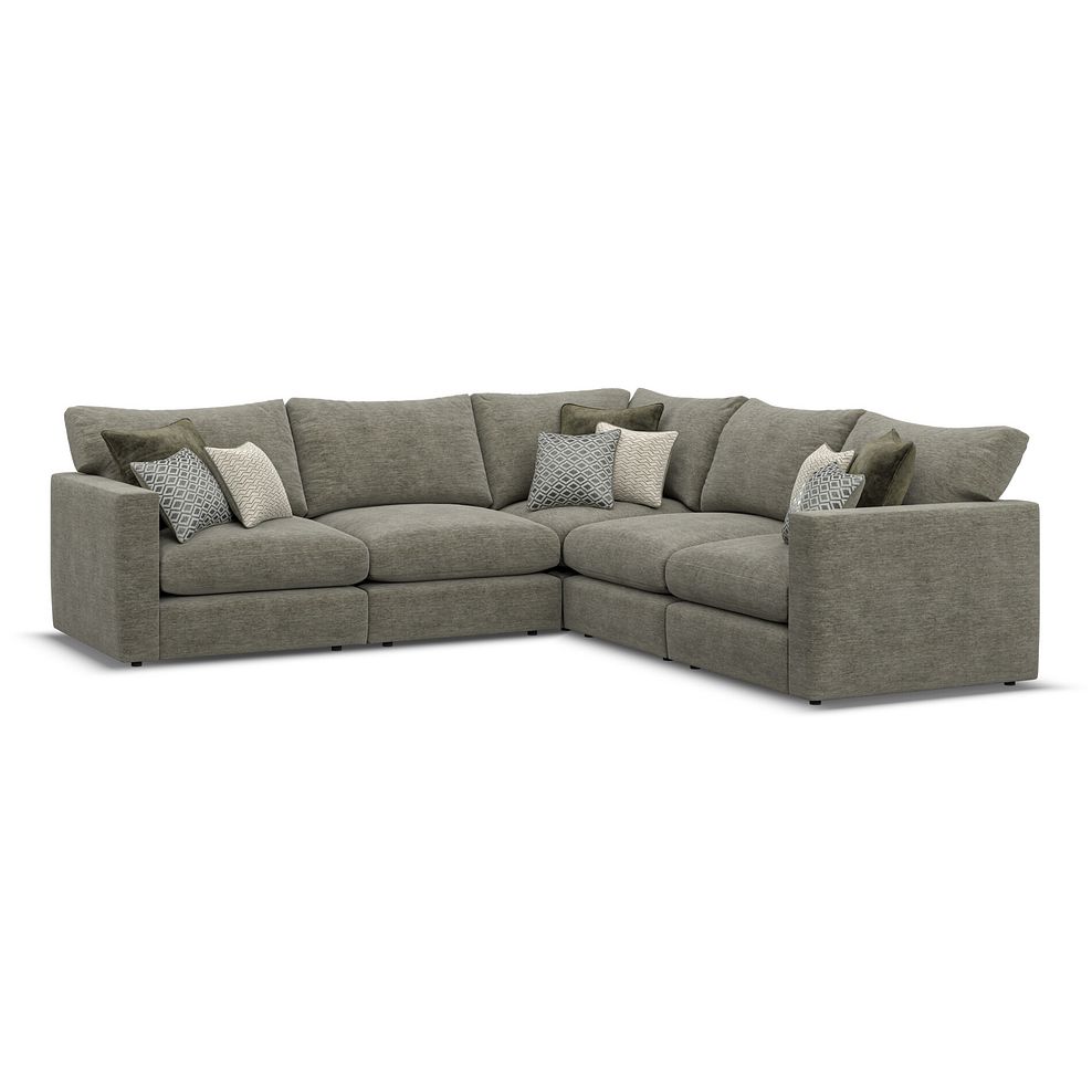 Malvern 5 Seat Modular Corner Sofa in Olive Green fabric - Group 3 2