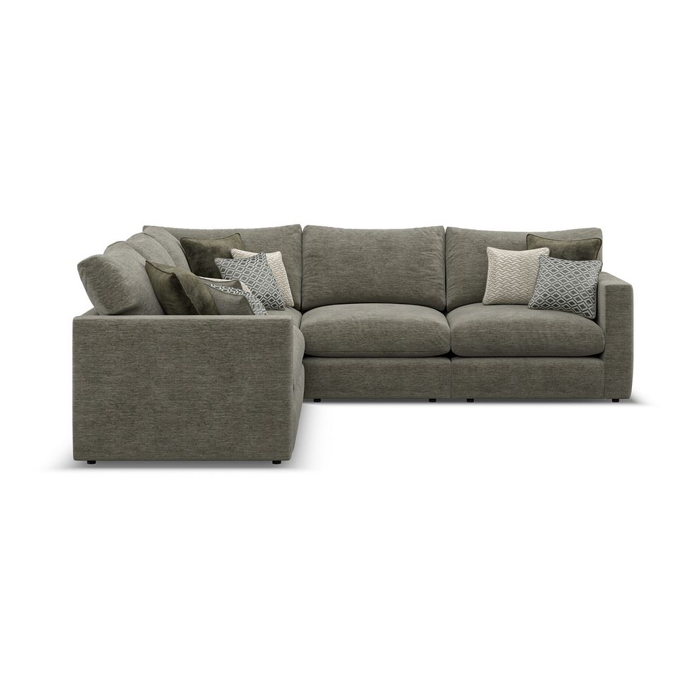 Malvern 5 Seat Modular Corner Sofa in Olive Green fabric - Group 3 4