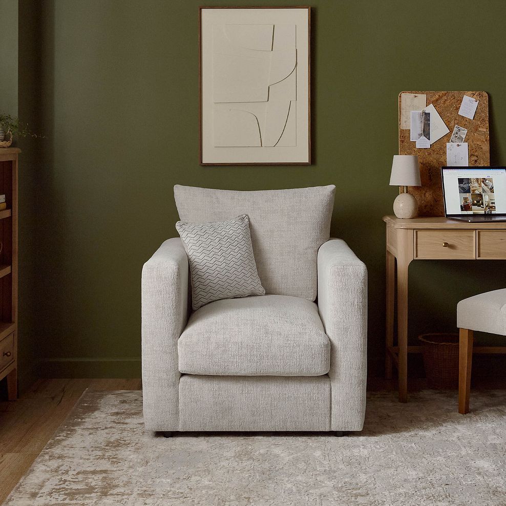 Malvern Armchair in Beige fabric 2