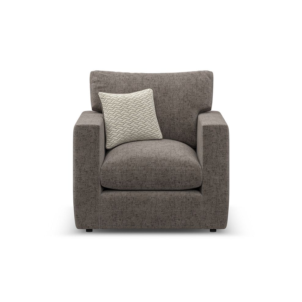 Malvern Armchair in Brown fabric 2