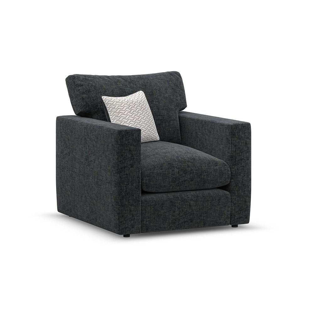 Malvern Armchair in Charcoal fabric 1