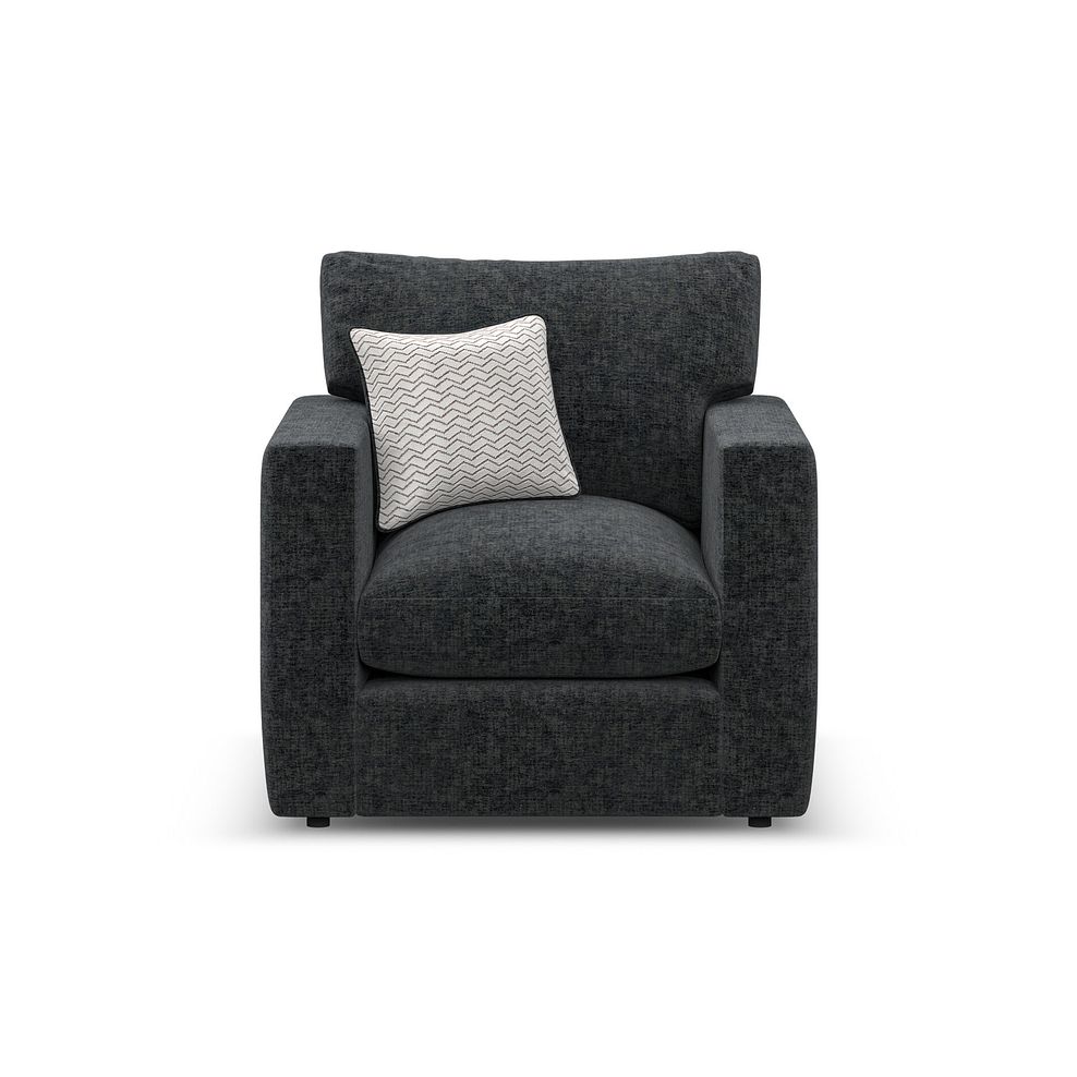 Malvern Armchair in Charcoal fabric 2