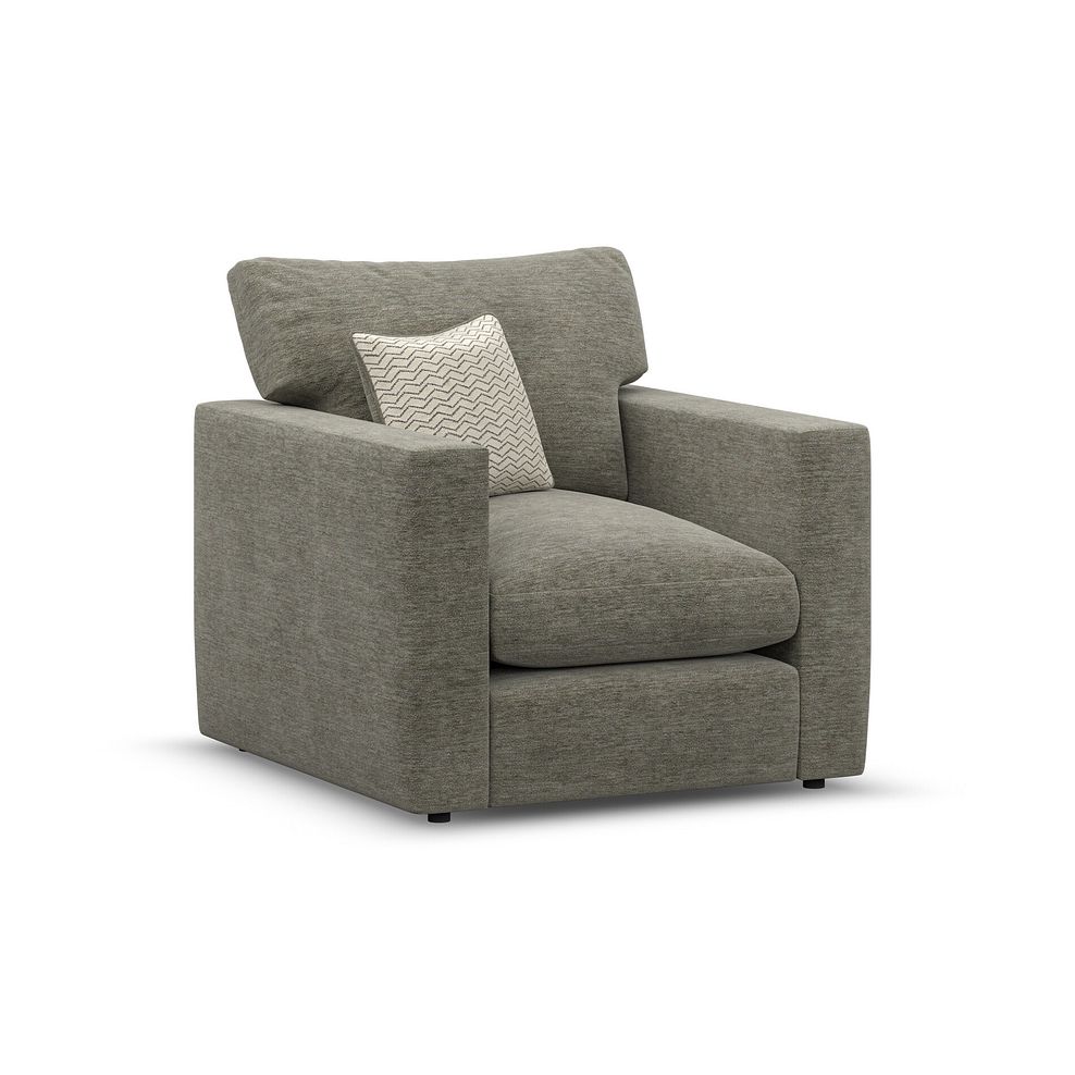 Malvern Armchair in Olive fabric 1