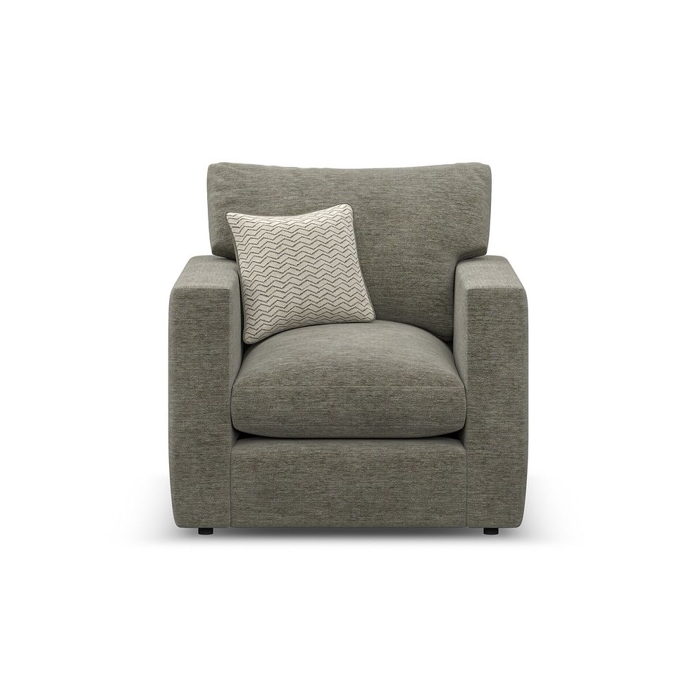 Malvern Armchair in Olive fabric 2