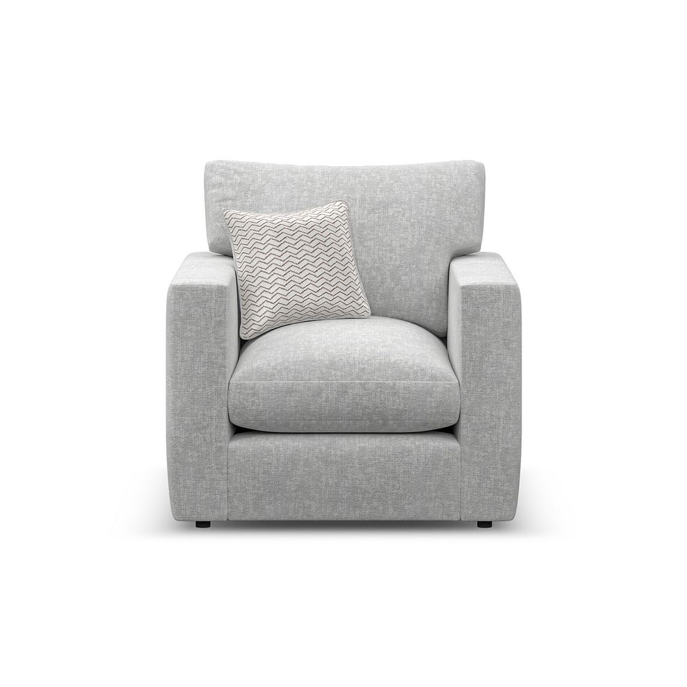 Malvern Armchair in Silver fabric 2
