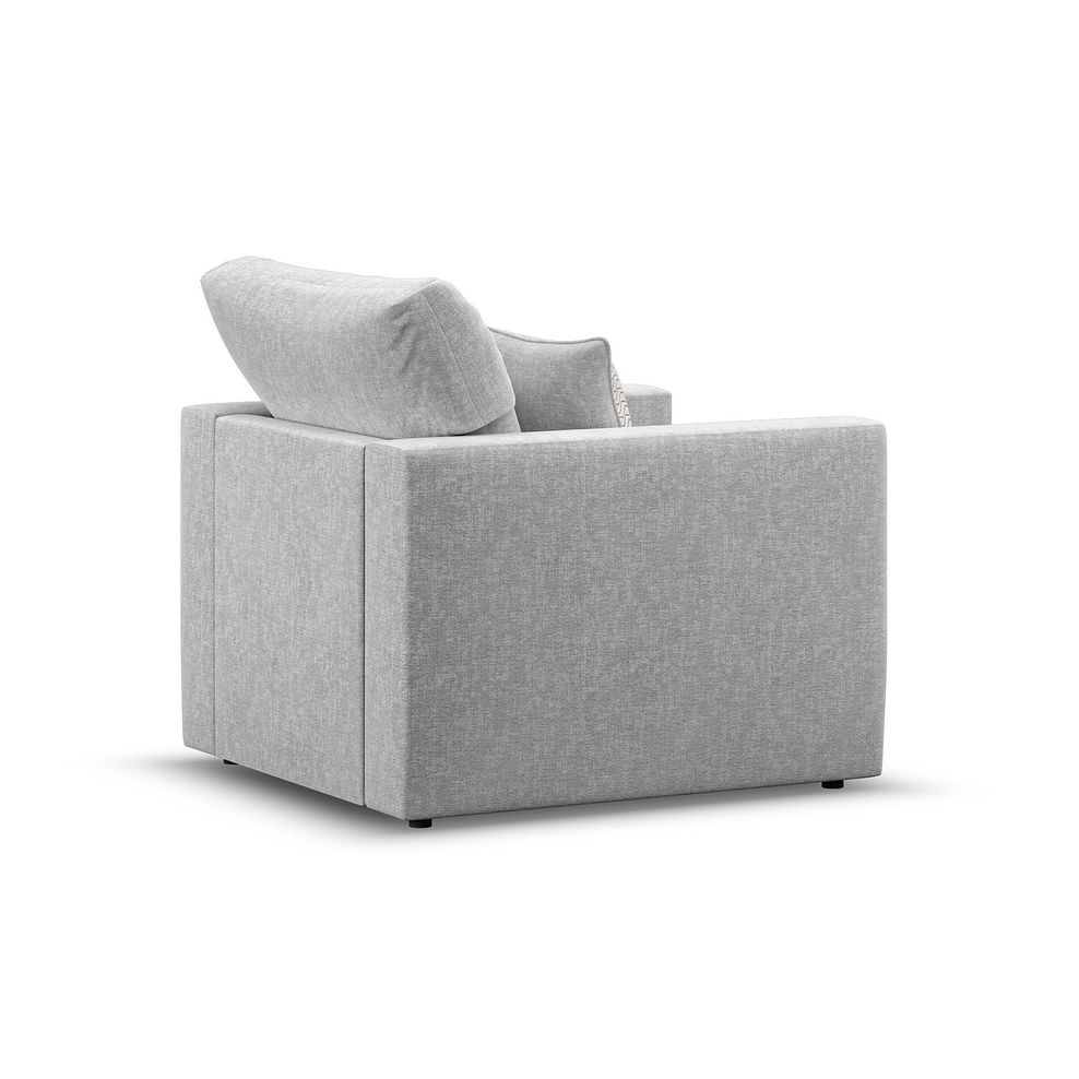 Malvern Armchair in Silver fabric 3