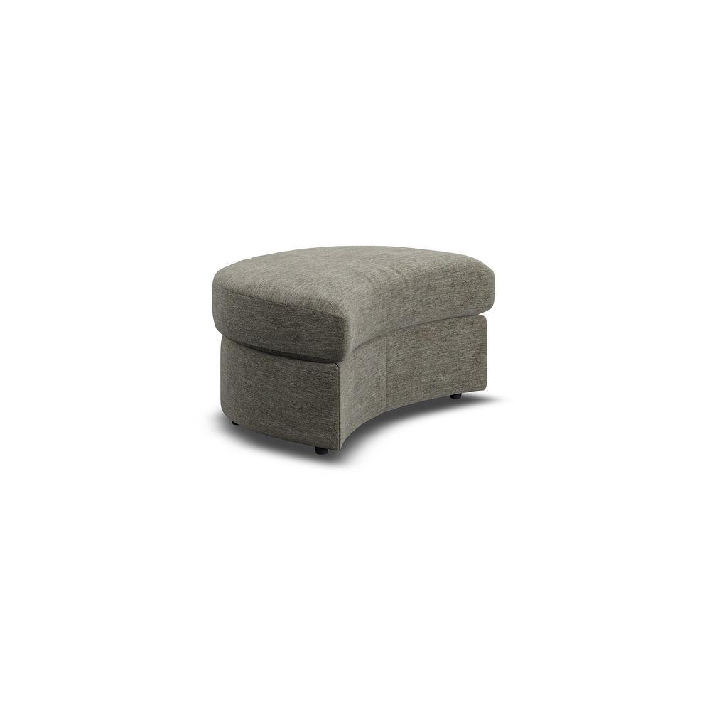 Malvern Half Moon Footstool in Olive Green fabric 3