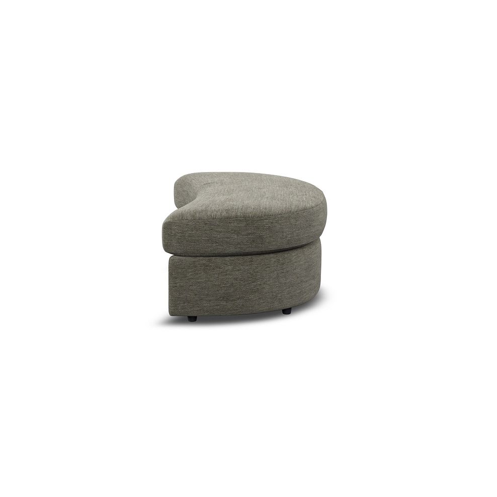 Malvern Half Moon Footstool in Olive Green fabric 4