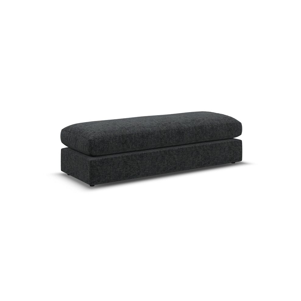 Malvern Large Fender Footstool in Charcoal fabric 1