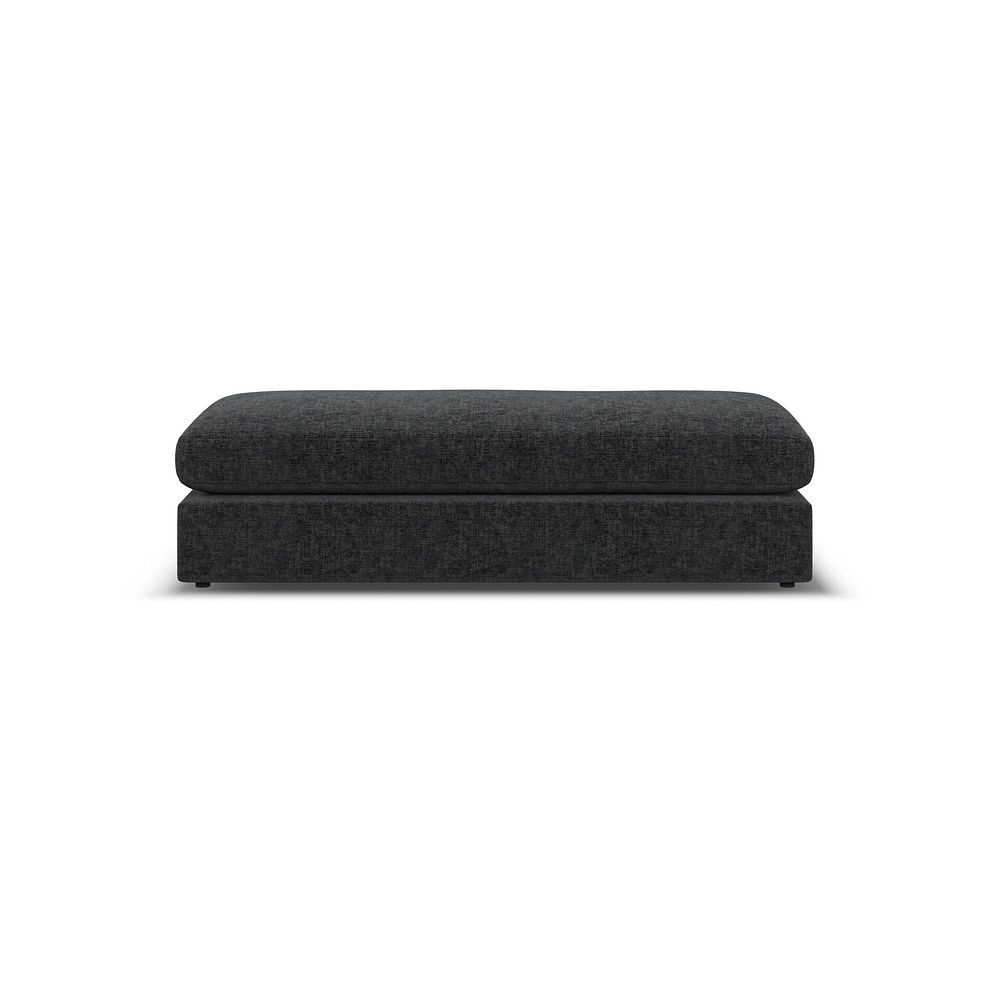 Malvern Large Fender Footstool in Charcoal fabric 2
