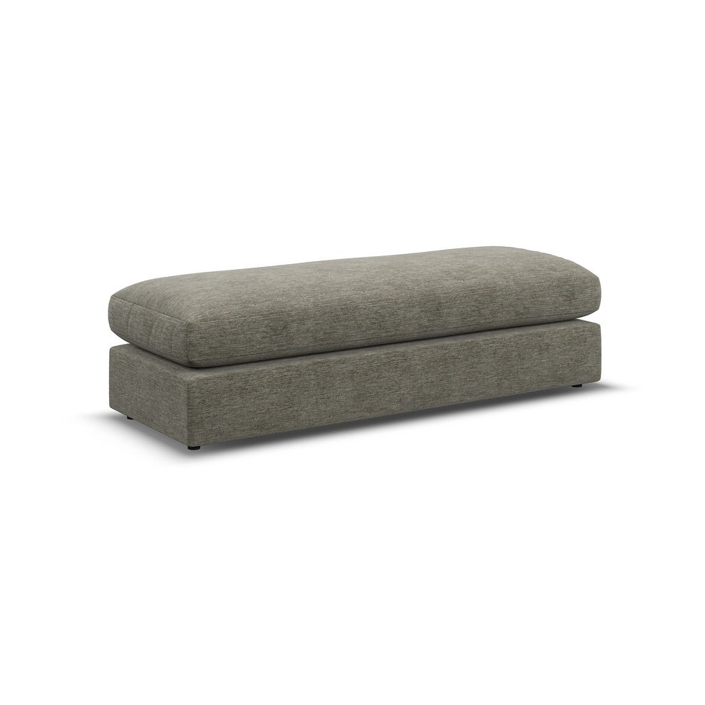 Malvern Large Fender Footstool in Olive Green fabric 2