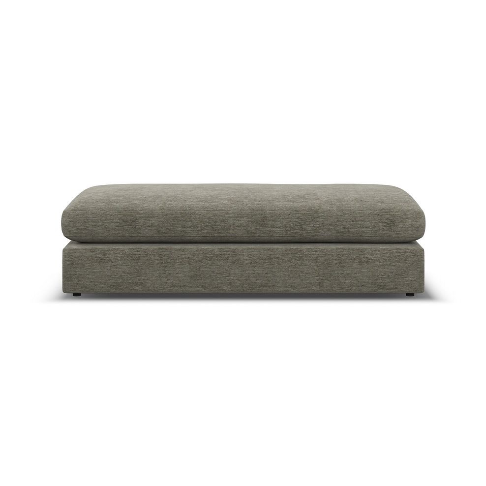 Malvern Large Fender Footstool in Olive Green fabric 1