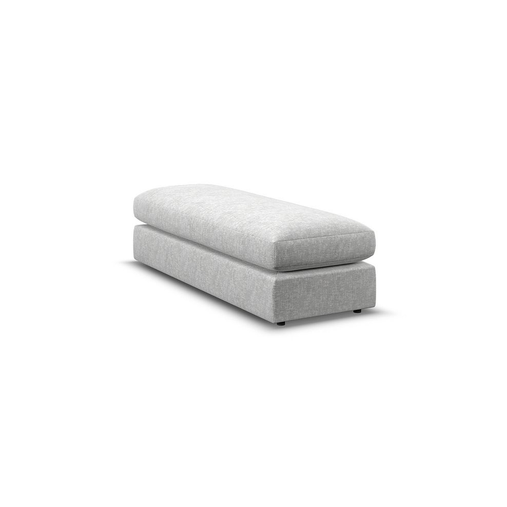 Malvern Large Fender Footstool in Silver fabric 3