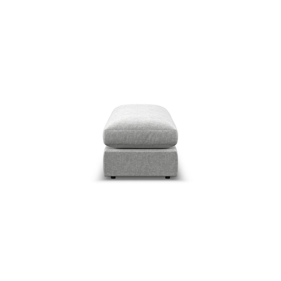 Malvern Large Fender Footstool in Silver fabric 4