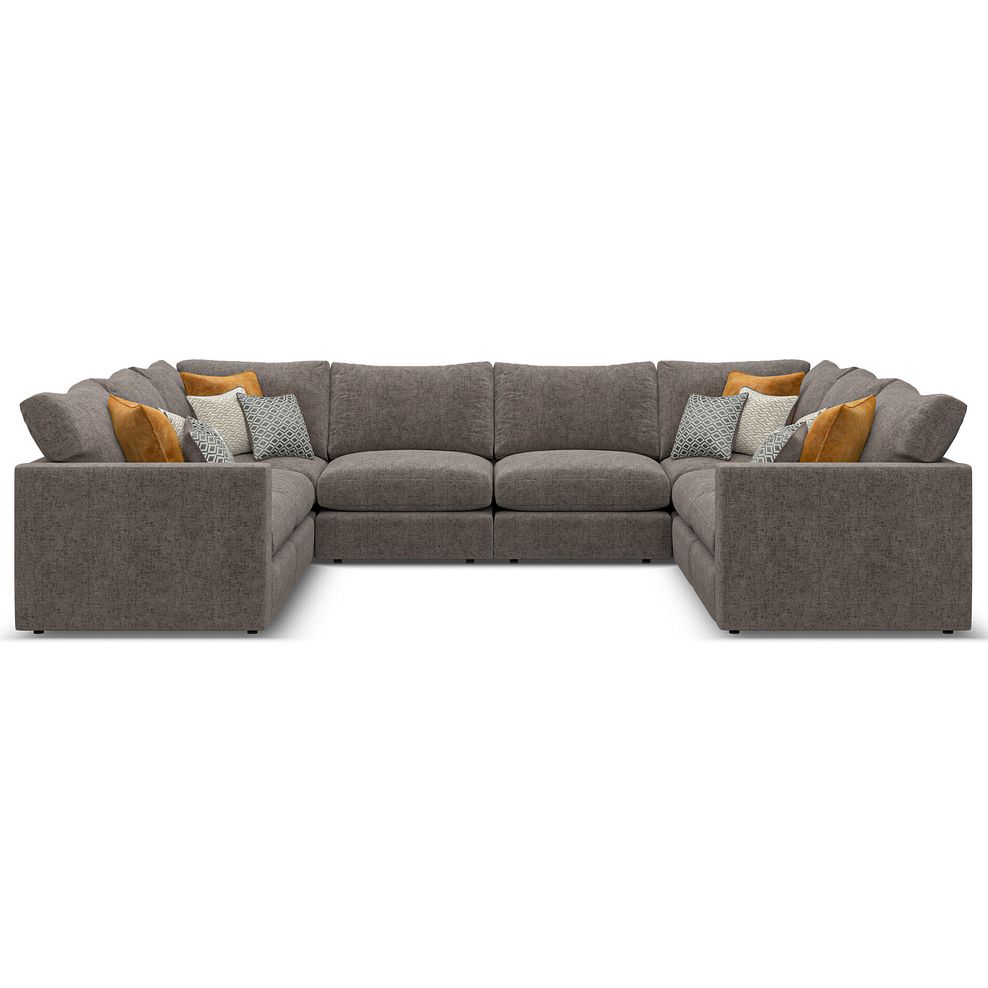 Malvern Large U-Shape Modular Corner Sofa in Brown fabric - Group 11 2