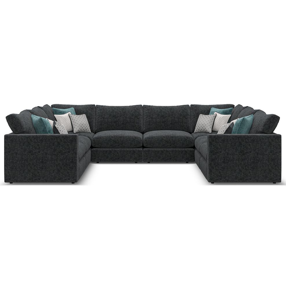 Malvern Large U-Shape Modular Corner Sofa in Charcoal fabric - Group 11 2