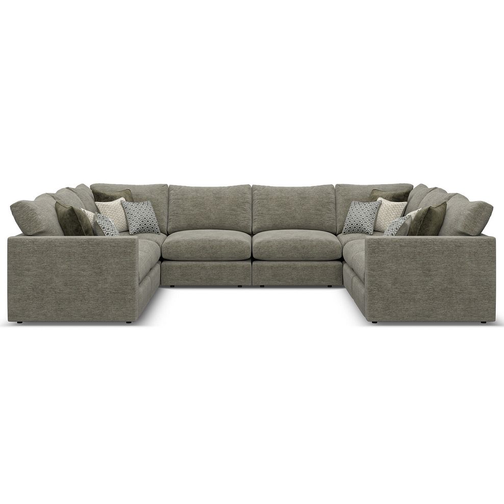 Malvern Large U-Shape Modular Corner Sofa in Olive Green fabric - Group 11 1