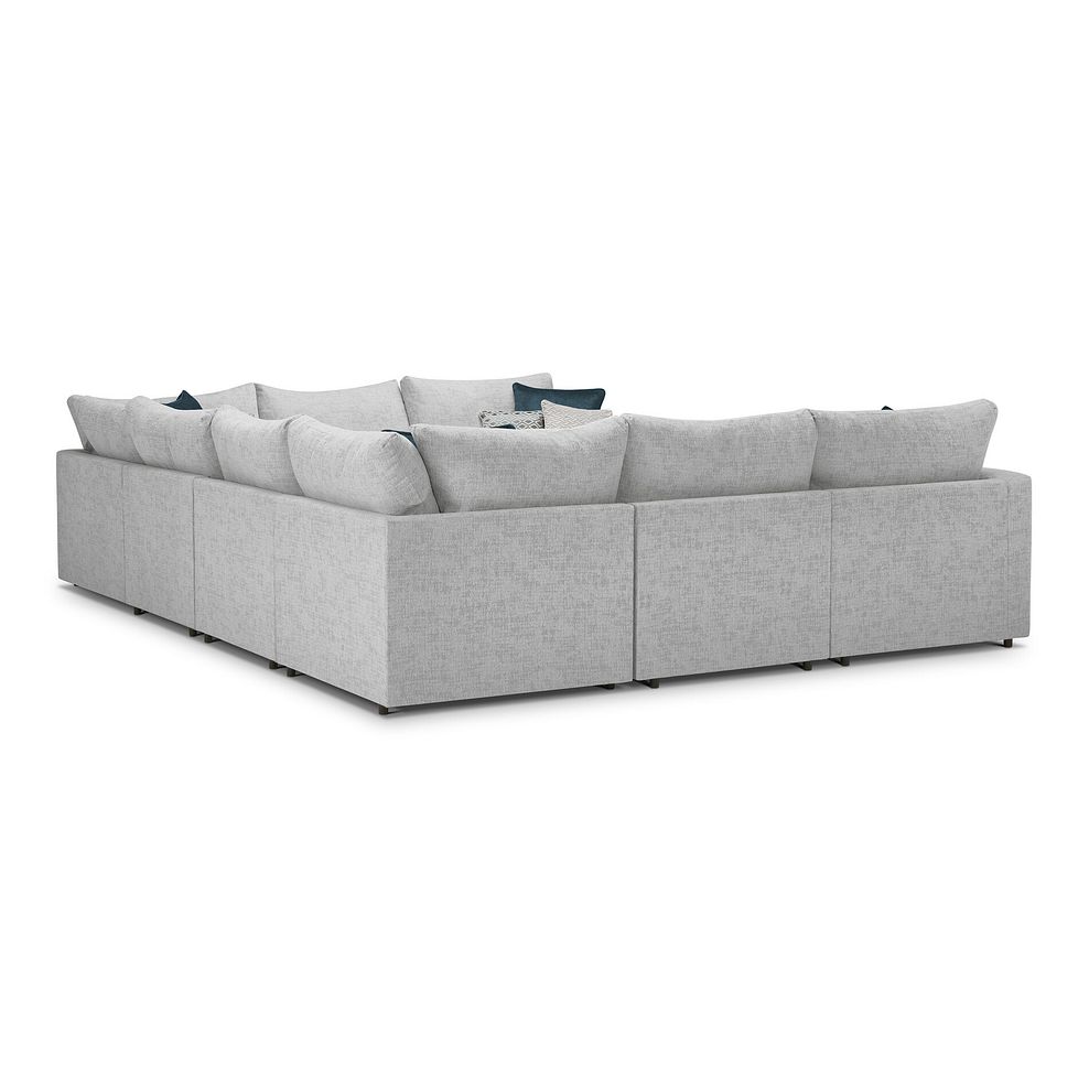 Malvern Large U-Shape Modular Corner Sofa in Silver fabric - Group 11 3