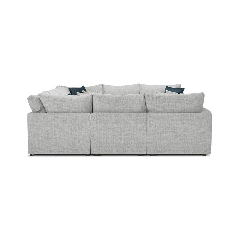 Malvern Large U-Shape Modular Corner Sofa in Silver fabric - Group 11 4