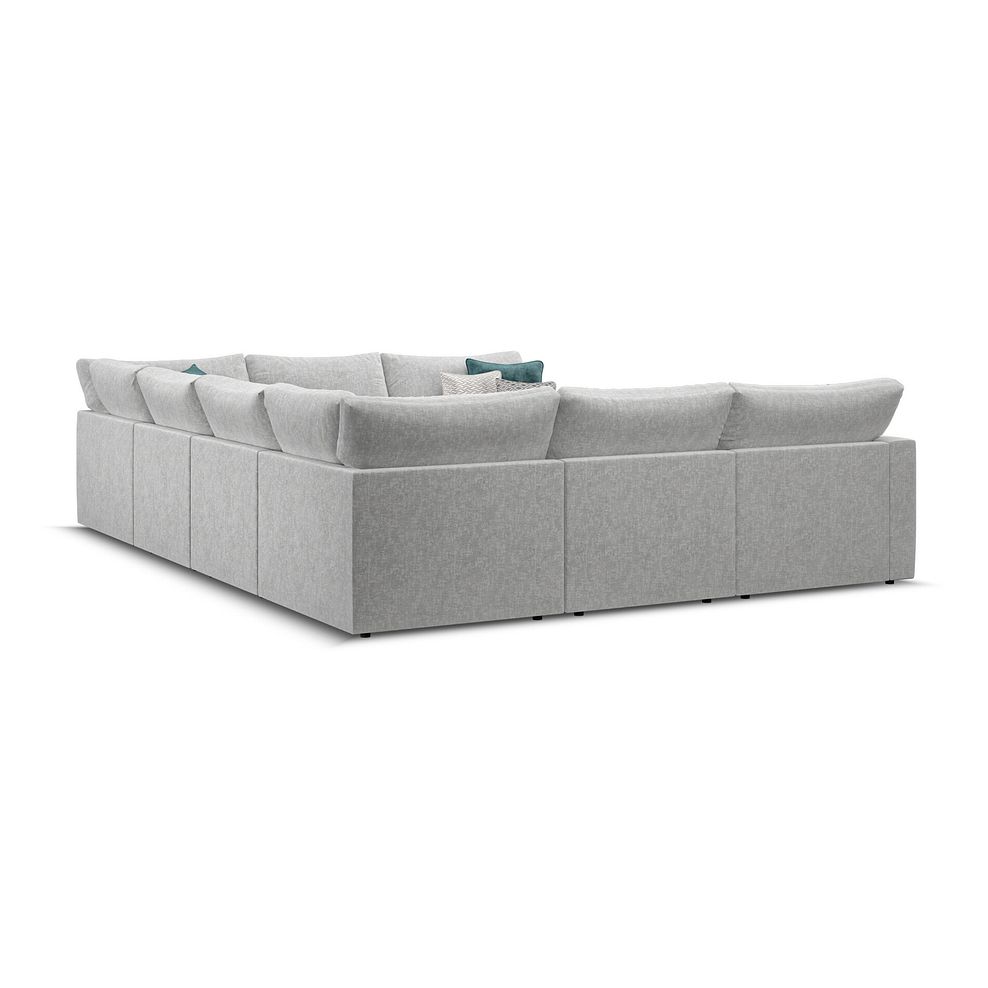 Malvern Large U-Shape Modular Corner Sofa in Silver fabric - Group 11 3
