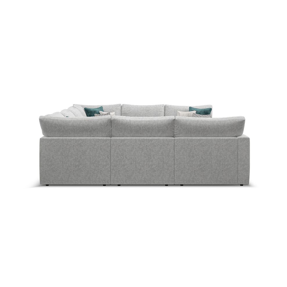 Malvern Large U-Shape Modular Corner Sofa in Silver fabric - Group 11 4