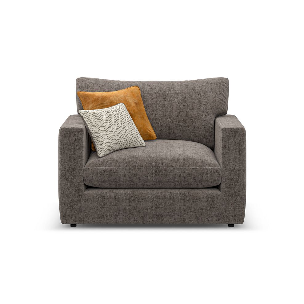 Malvern Loveseat in Brown fabric 2