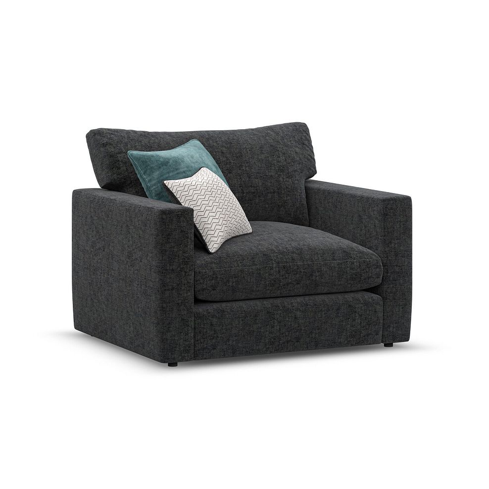Malvern Loveseat in Charcoal fabric 1